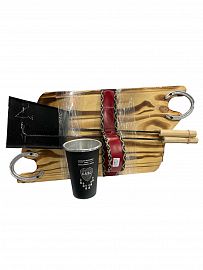 SET ASADO TABLA+FAJA+VASO+PALA+ATIZA